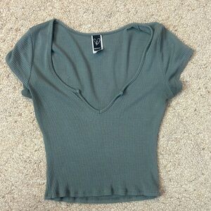 Green Windsor Crop Top